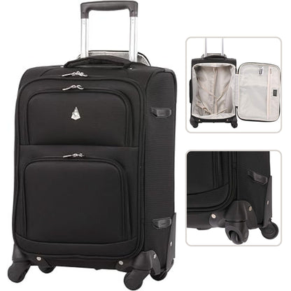 22" Airline-Approved Carry-On Suitcase Fits Maximum Allowance Luggage