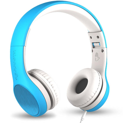 Kids Headphones Wired with Microphone, Volume Limited Over-Ear Headset