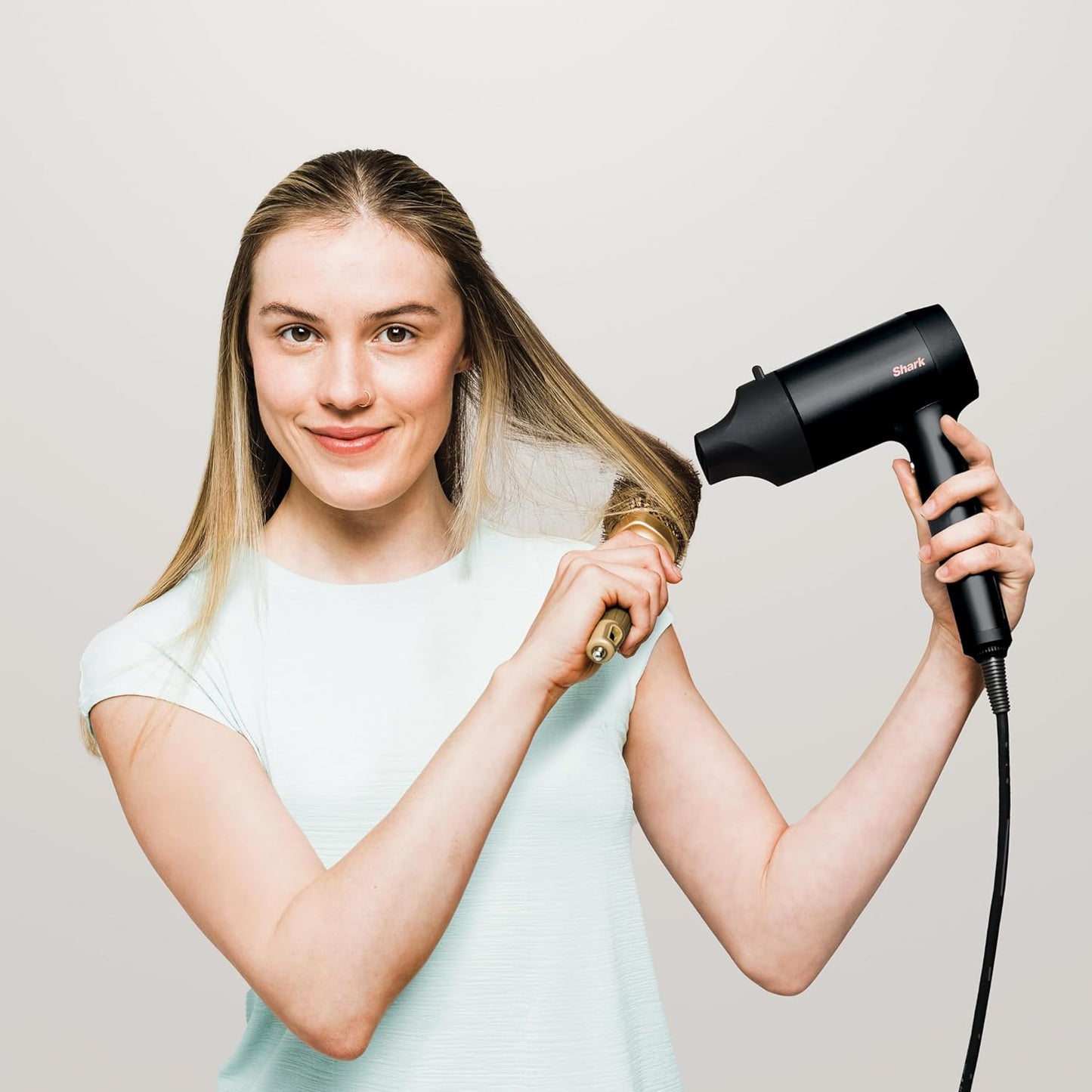 2-in-1 Hair Blow Dryer and Ionic Styler with Concentrator - Quick Dry