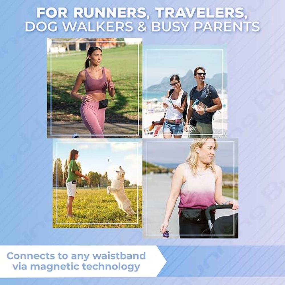 Unisex Running Fanny Pack - Bounce-Free, Water-Resistant Waist Pack for Running, Walking & Traveling - Magnetic Closure