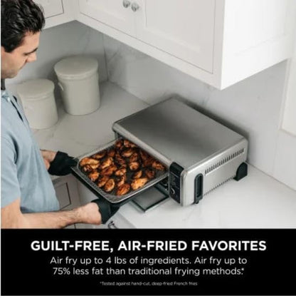 Digital Air Fry Oven - Stainless Steel, Flips Up & Away for Easy Storage