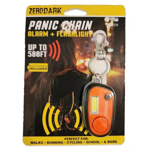 Panic Chain Alarm and Flashlight Keychain