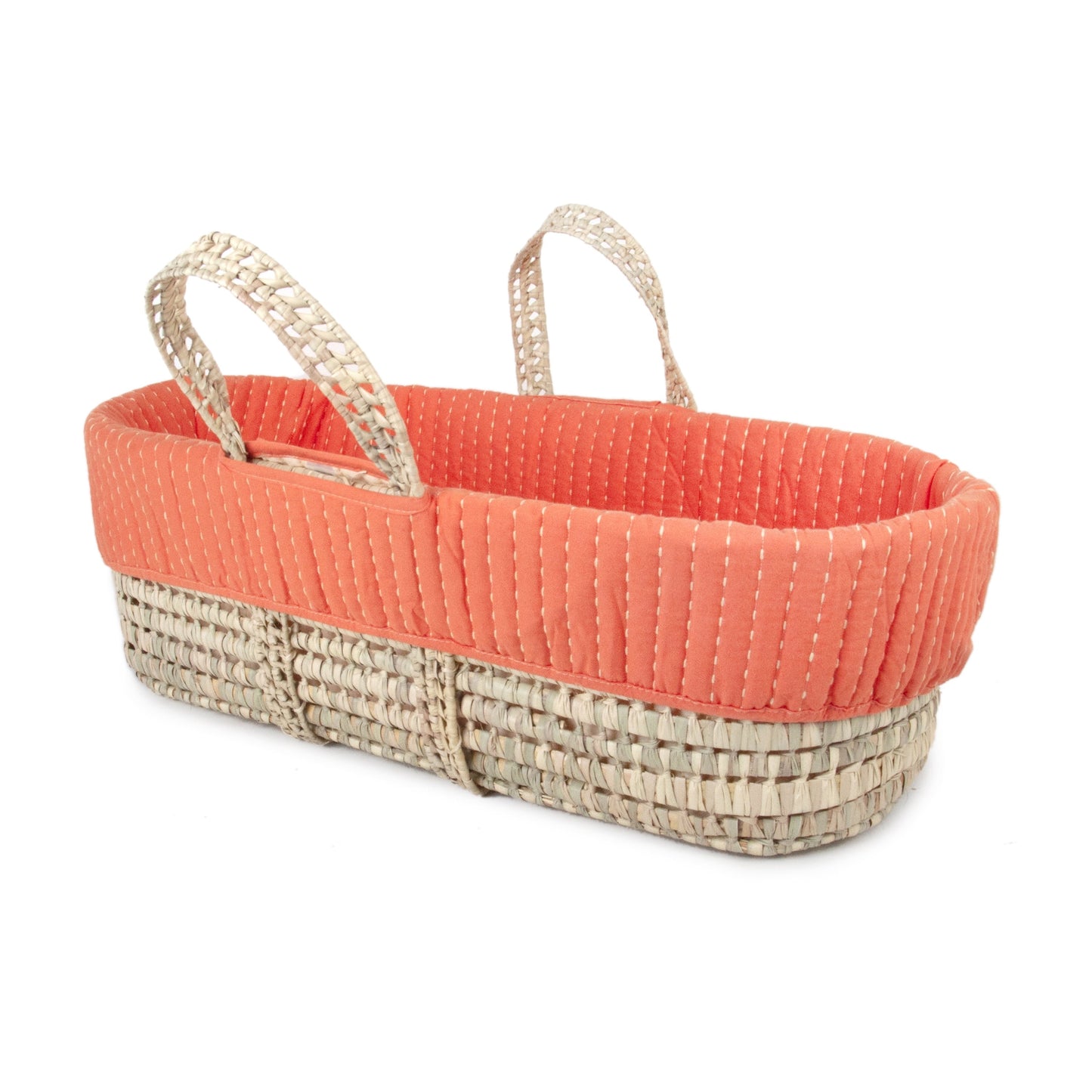 Line Stitched Moses Basket and Bedding Set