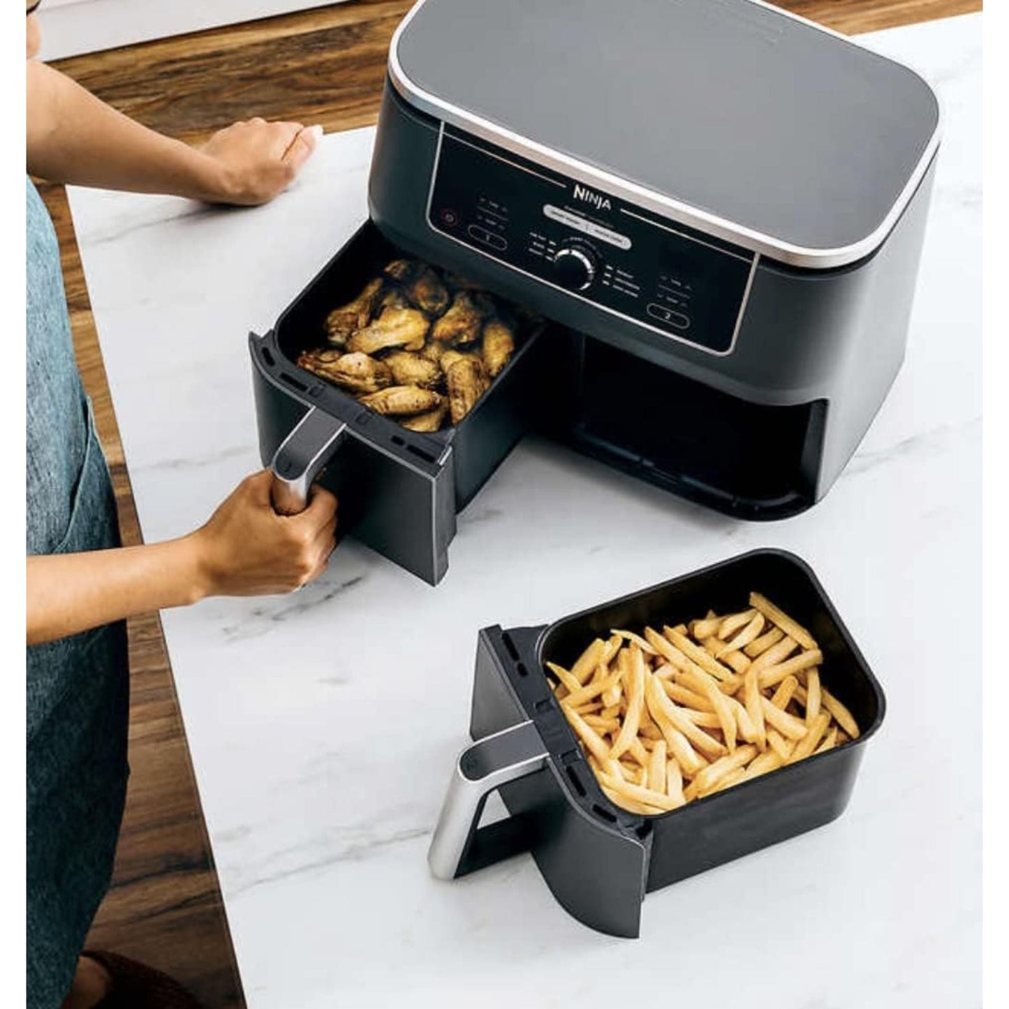 6-in-1 XL 10-Quart Dual Basket Air Fryer with DualZone Technology