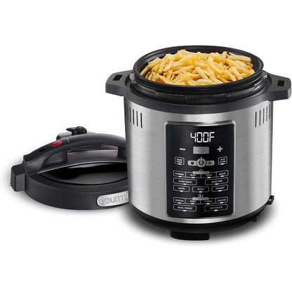 One-Lid Pressure Cooker & Air Fryer 6QT SmartPot with 15 One Touch Cooking Functions