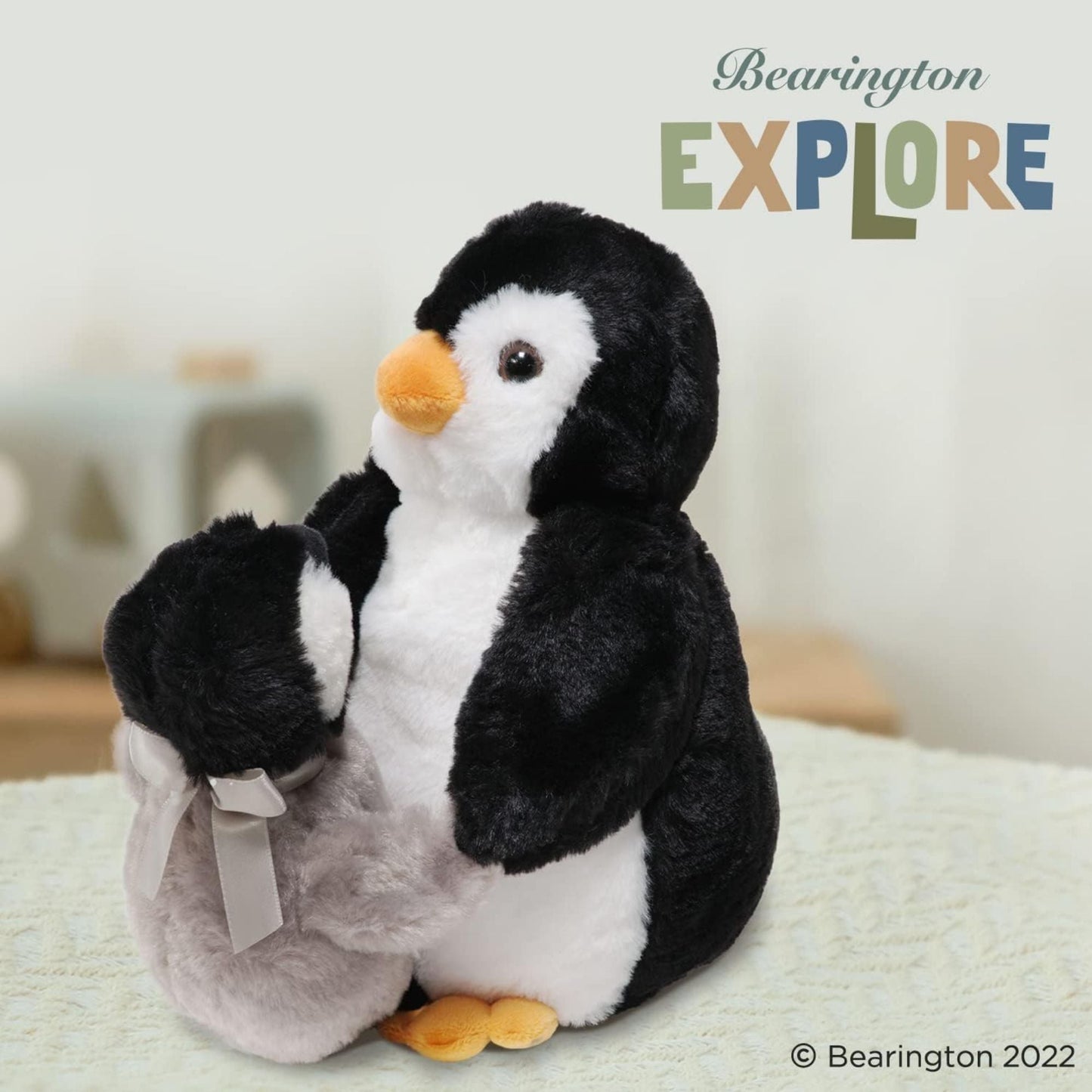 Wiggles and Wobbles Penguin with Baby Stuffed Animal Plushies