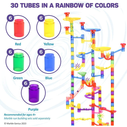 Marble Run Set and Add-On Accessory Set for Kids Full-Color Instructions, Great for Kids & Teens