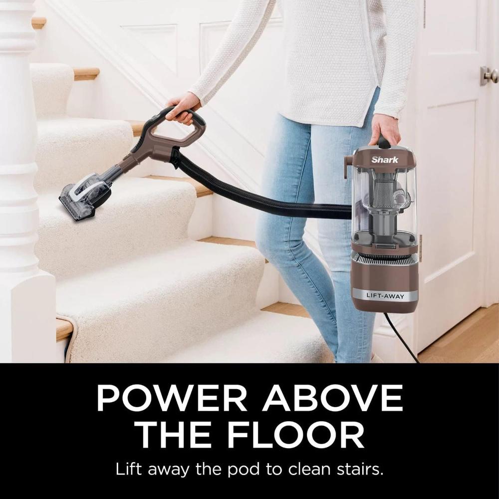 Upright Vacuum with Self-Cleaning Brushroll, Powerful Pet Hair Pickup, HEPA Filter, Lift-Away with DuoClean, Brown