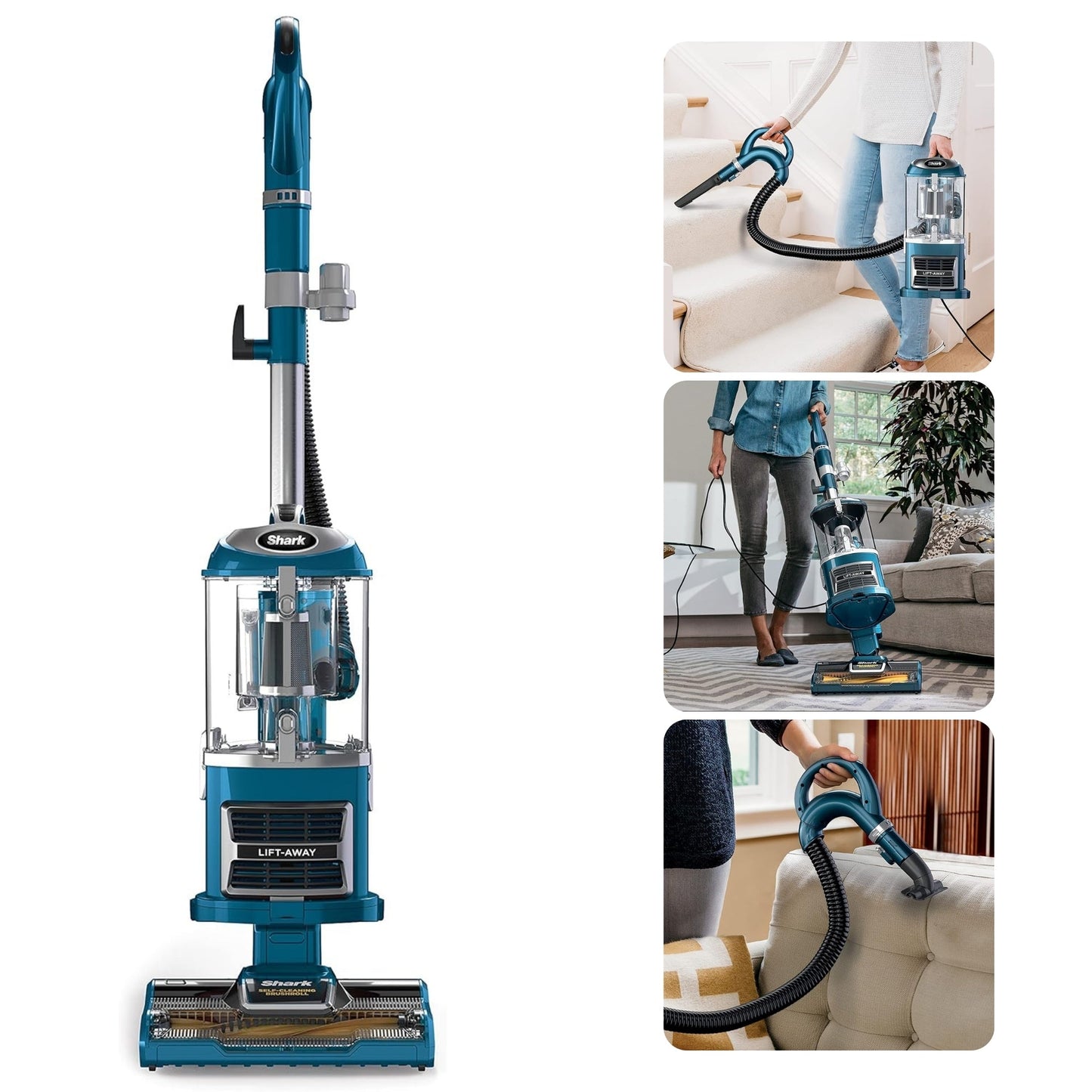 Shark ZU503AMZ Navigator Lift-Away Upright Vacuum - Self-Cleaning Brushroll, HEPA Filter & Swivel Steering, Perfect for Pet Hair and Multi-Surface Cleaning