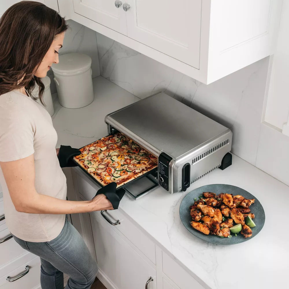 Digital Air Fryer Oven with Convection and 8-in-1 Cooking Functions Countertop Space-Saving Design