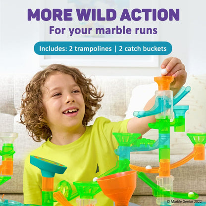 Marble Run Set and Add-On Accessory Set for Kids Full-Color Instructions, Great for Kids & Teens