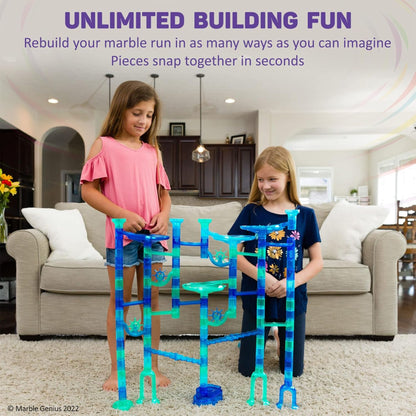 Marble Run Set and Add-On Accessory Set for Kids Full-Color Instructions, Great for Kids & Teens