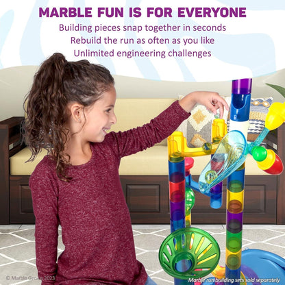 Marble Run Set and Add-On Accessory Set for Kids Full-Color Instructions, Great for Kids & Teens