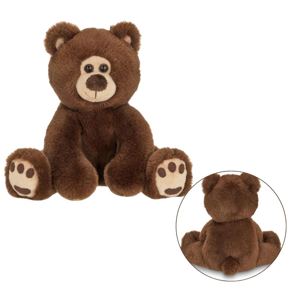 Barnaby Chocolate Brown Plush Teddy Bear, 11.5 inches