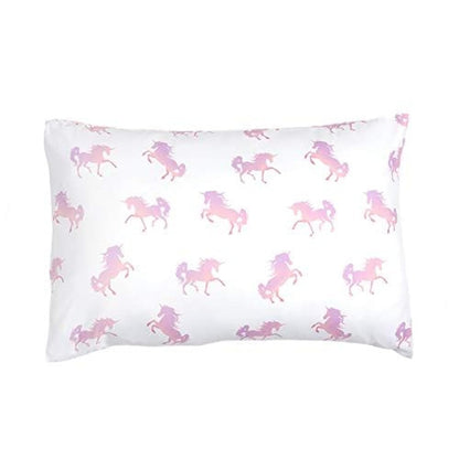 4-Piece Pink Unicorn Bed Sheet & Pillowcases Set Full Size Soft Microfiber Bedding, Durable and Smooth Finish