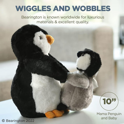 Wiggles and Wobbles Penguin with Baby Stuffed Animal Plushies