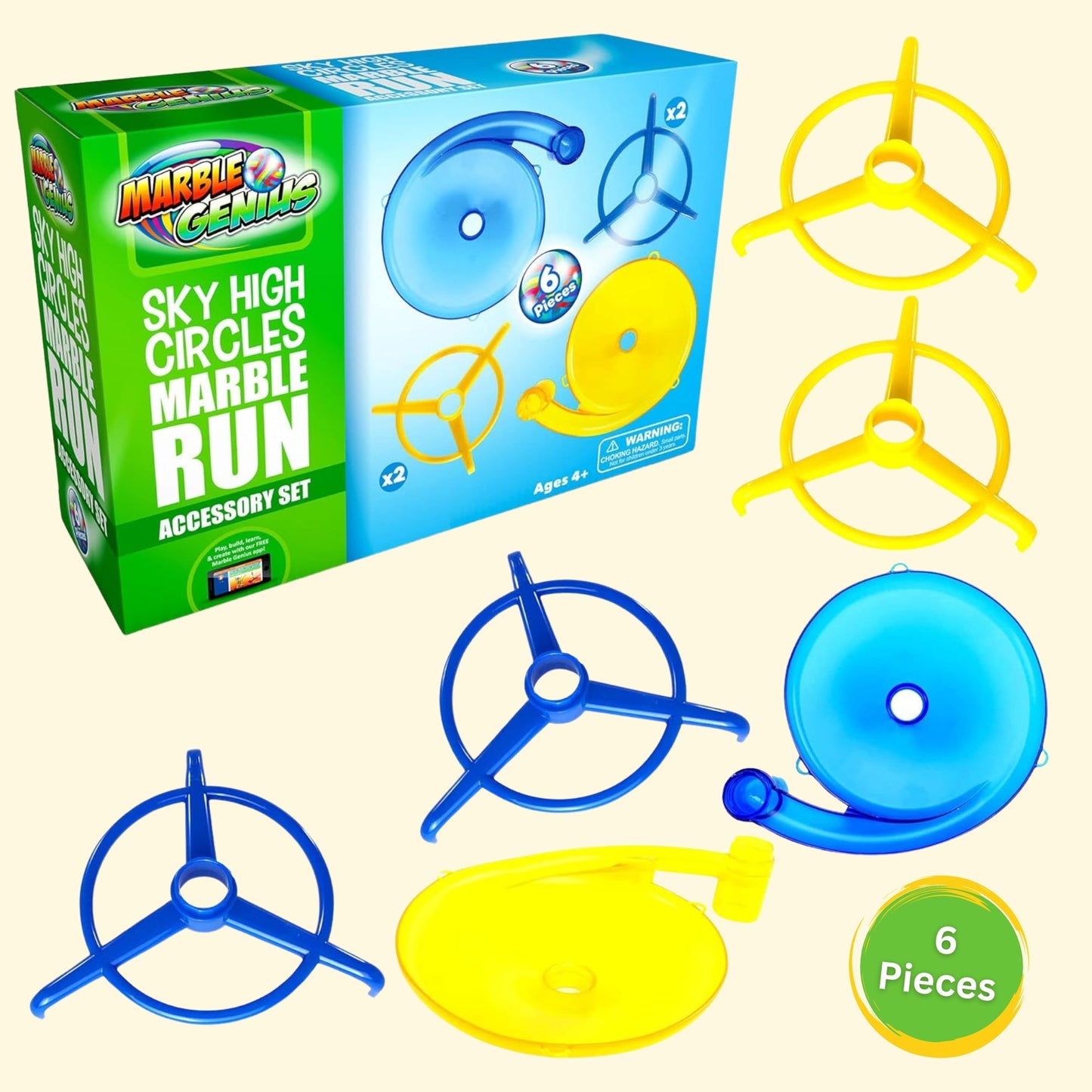 Marble Run Set and Add-On Accessory Set for Kids Full-Color Instructions, Great for Kids & Teens