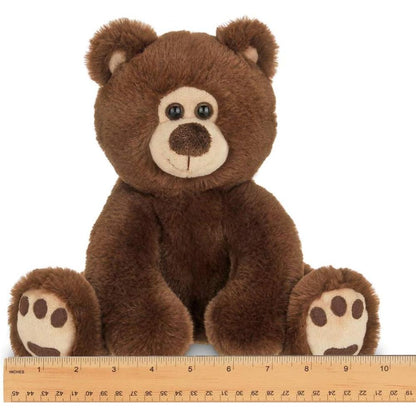 Barnaby Chocolate Brown Plush Teddy Bear, 11.5 inches