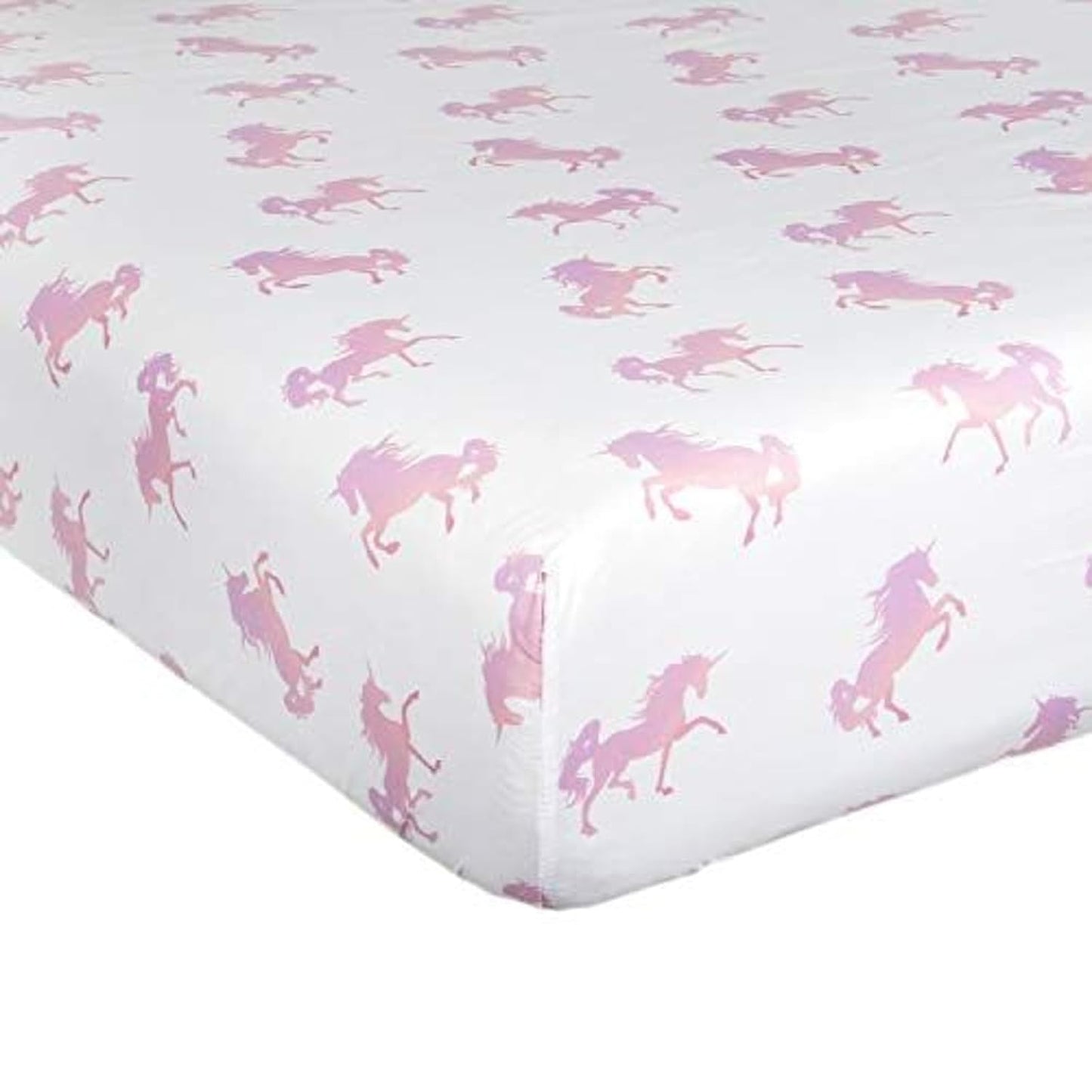 4-Piece Pink Unicorn Bed Sheet & Pillowcases Set Full Size Soft Microfiber Bedding, Durable and Smooth Finish