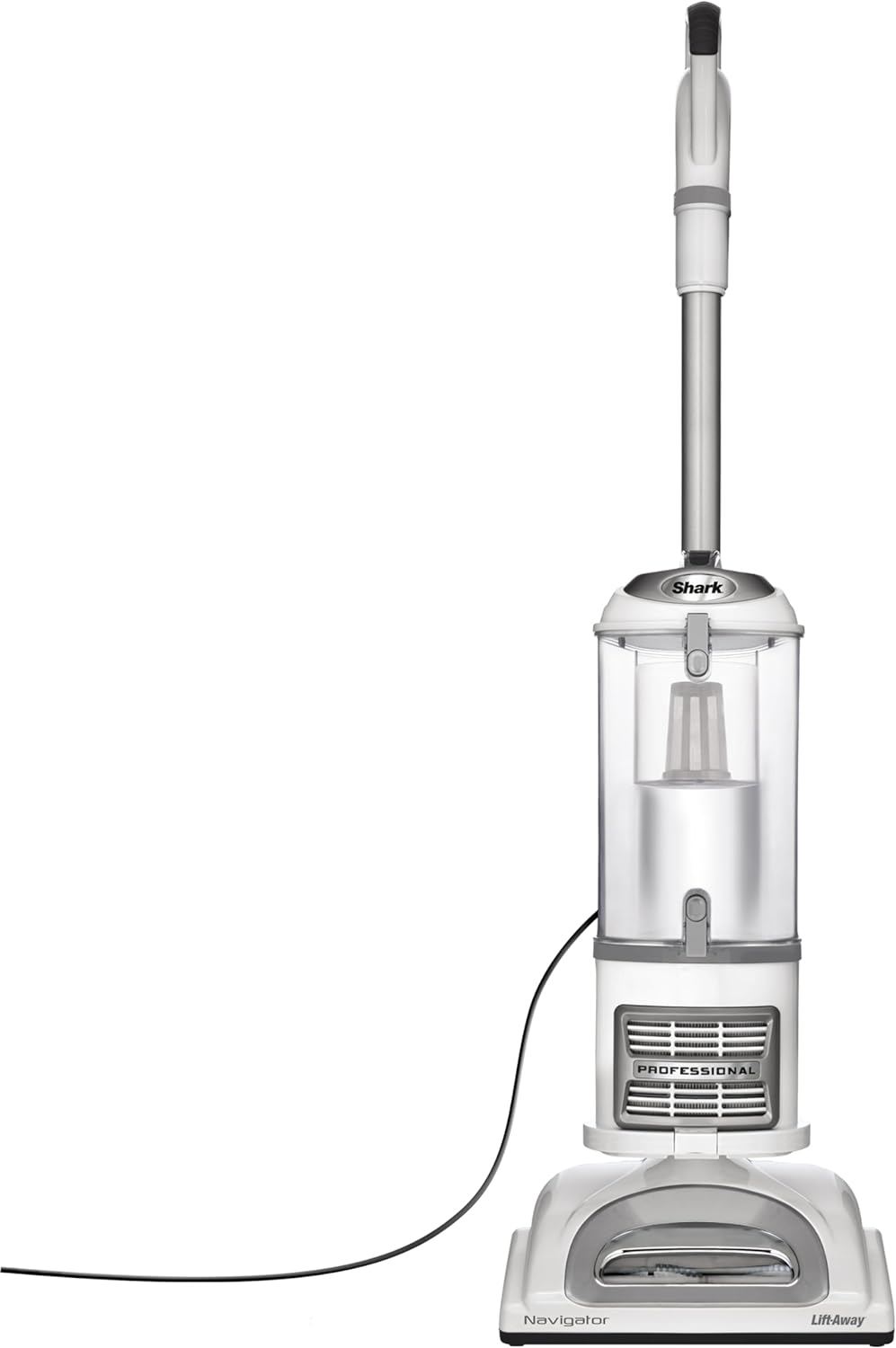 Navigator Lift-Away Professional Upright Vacuum with Swivel Steering, HEPA Filter, XL Dust Cup, Pet Power, Dusting Brush, and Crevice Tool, Perfect for Pet Hair, White/Silver