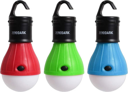 3-Pack LED Camping Lanterns Portable Hanging Tent Bulb Lights