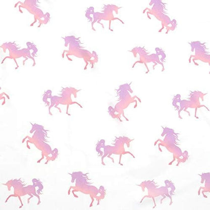 4-Piece Pink Unicorn Bed Sheet & Pillowcases Set Full Size Soft Microfiber Bedding, Durable and Smooth Finish