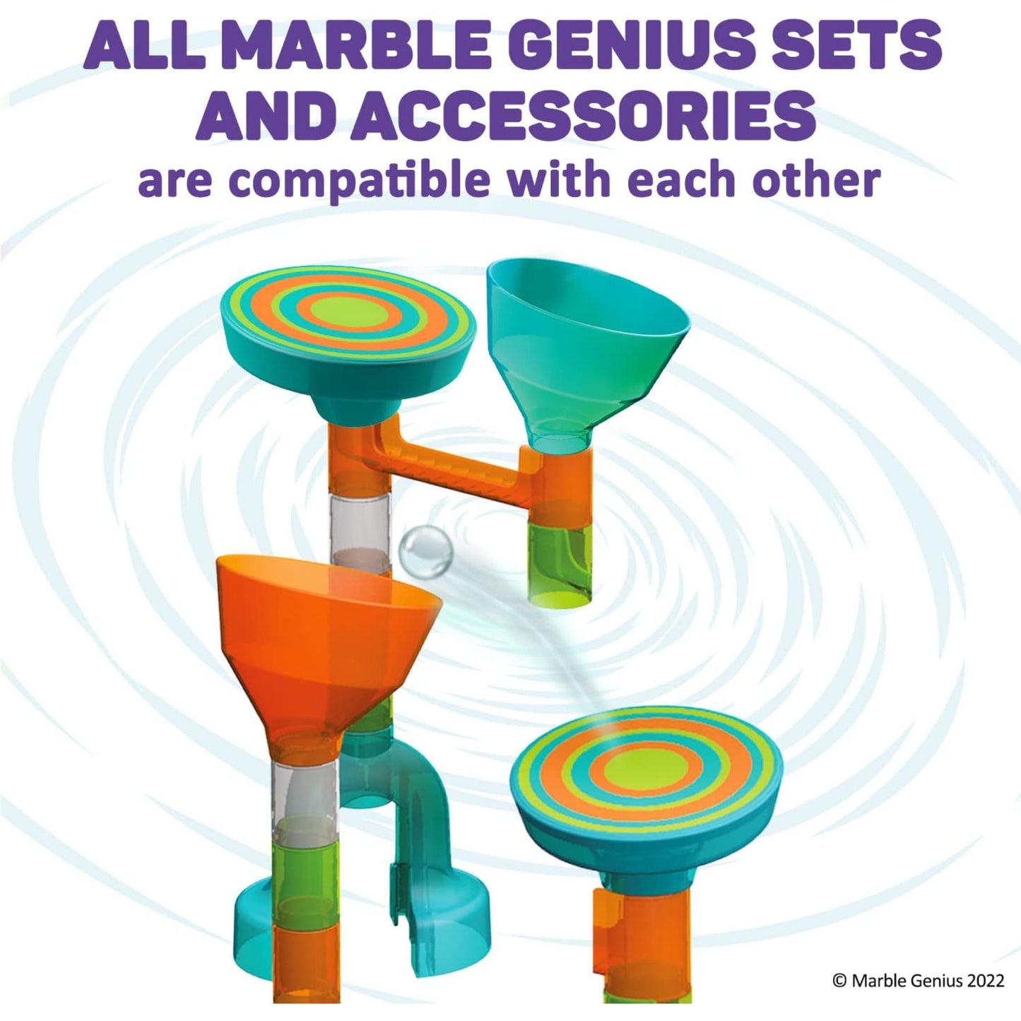 Marble Run Set and Add-On Accessory Set for Kids Full-Color Instructions, Great for Kids & Teens