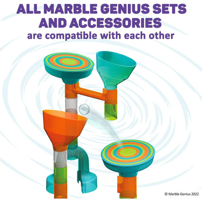 Marble Run Set and Add-On Accessory Set for Kids Full-Color Instructions, Great for Kids & Teens