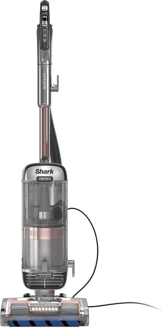 AZ2002 Vertex Powered Lift-Away Upright Vacuum with DuoClean PowerFins, Self-Cleaning Brushroll, Large Dust Cup, Pet Crevice Tool, Dusting Brush & Power Brush, Silver/Rose Gold