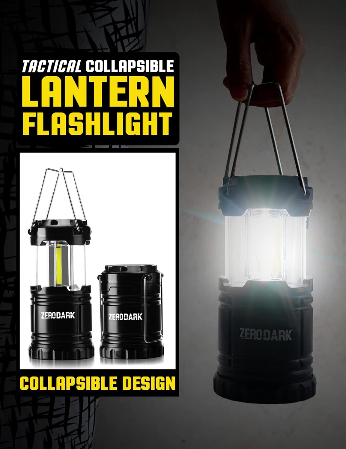 Flashlights Headlamp Lantern 3-Piece Set, Flashlight + Head Lamp + Camping Lantern Battery Powered LED High Lumens Camping Lights flashlights for Emergencies