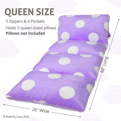 Pillowcase Cushion Mattress Bed Lounger Cover for Kids & Adults (Pillow Not Included)