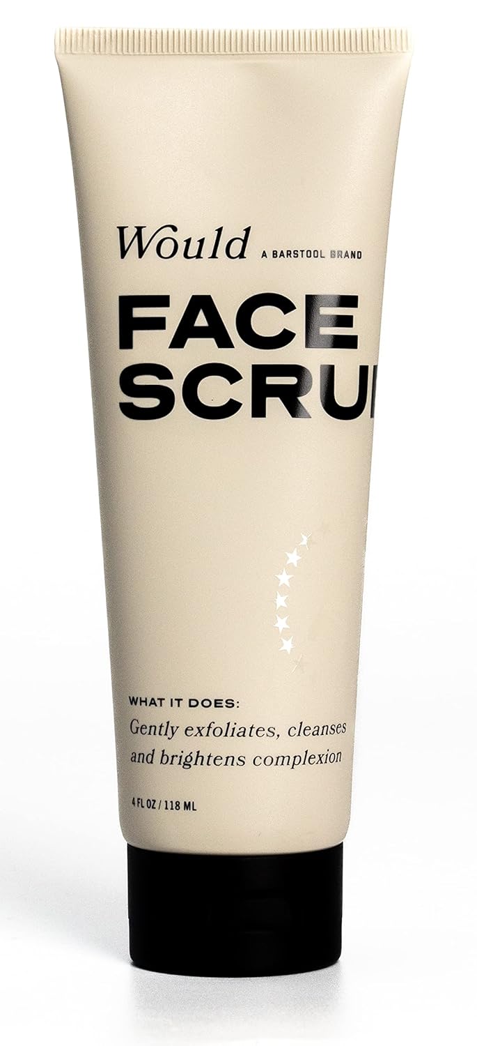 Men's Exfoliating Face Scrub Moisturizing Facial Wash for Softer Skin and Blemish Control