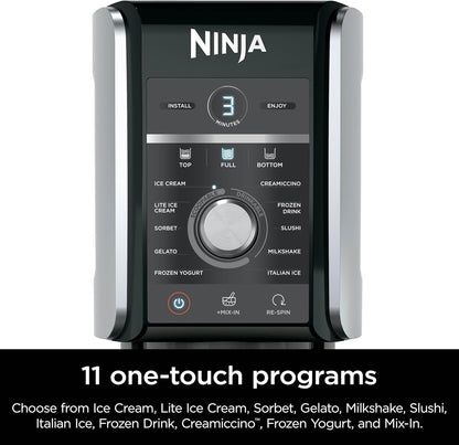 Ninja CREAMi Deluxe 11-in-1 Ice Cream Maker, Sorbet, Milkshakes, Frozen Yogurt & More, XL, 24oz Tubs