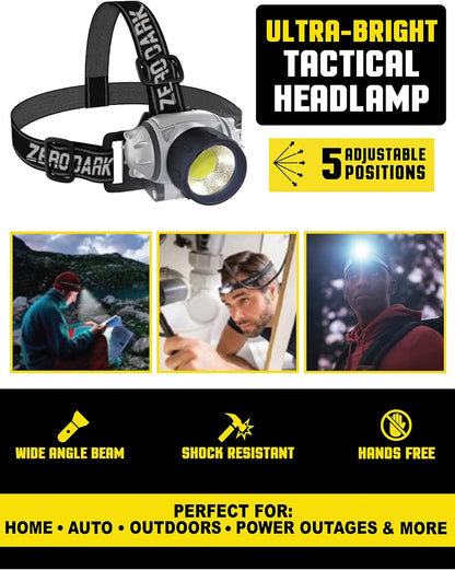 Flashlights Headlamp Lantern 3-Piece Set, Flashlight + Head Lamp + Camping Lantern Battery Powered LED High Lumens Camping Lights flashlights for Emergencies