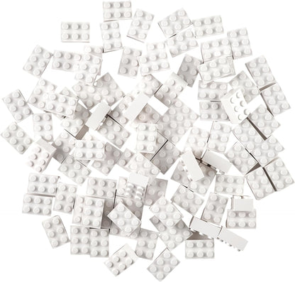 Strictly Briks Classic Bricks Starter Kit, White, 96 Pieces, 2x3 Studs, Building Creative Play Set for Ages 3 and Up, 100% Compatible with All Major Brick Brands