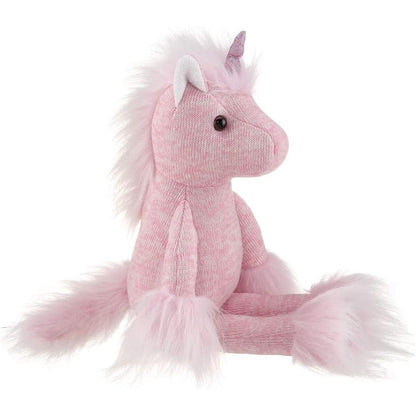 16 Inch Pink Plush Unicorn Stuffed Animal with Glittery Accents