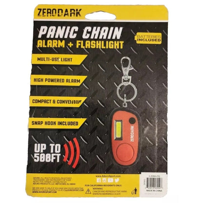 Panic Chain Alarm and Flashlight Keychain