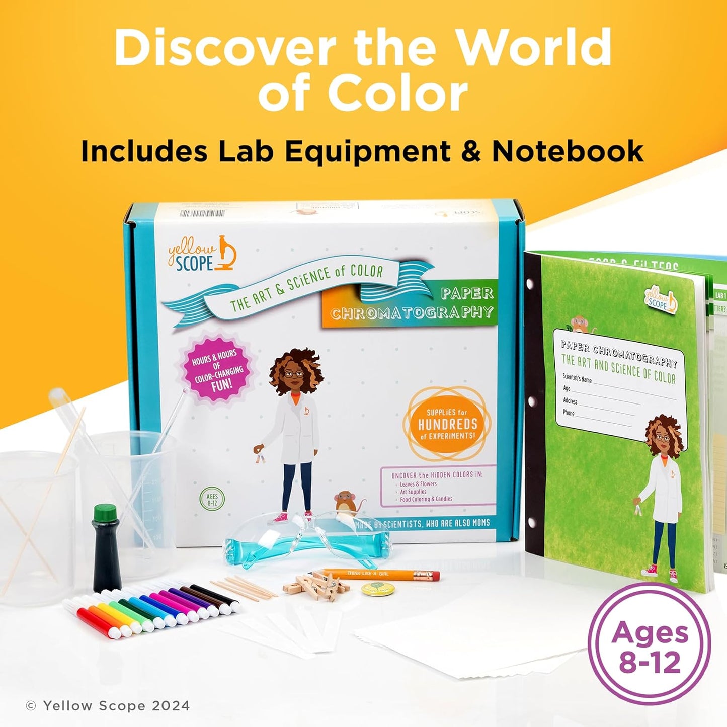 Science Kit - Art & Science of Color Paper Chromatography Kit, Reveal Hidden Colors