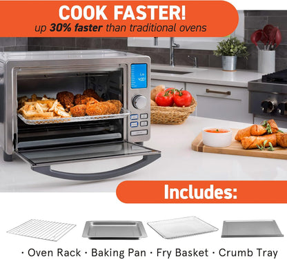 Digital Stainless Steel Toaster Oven Air Fryer Stainless Steel