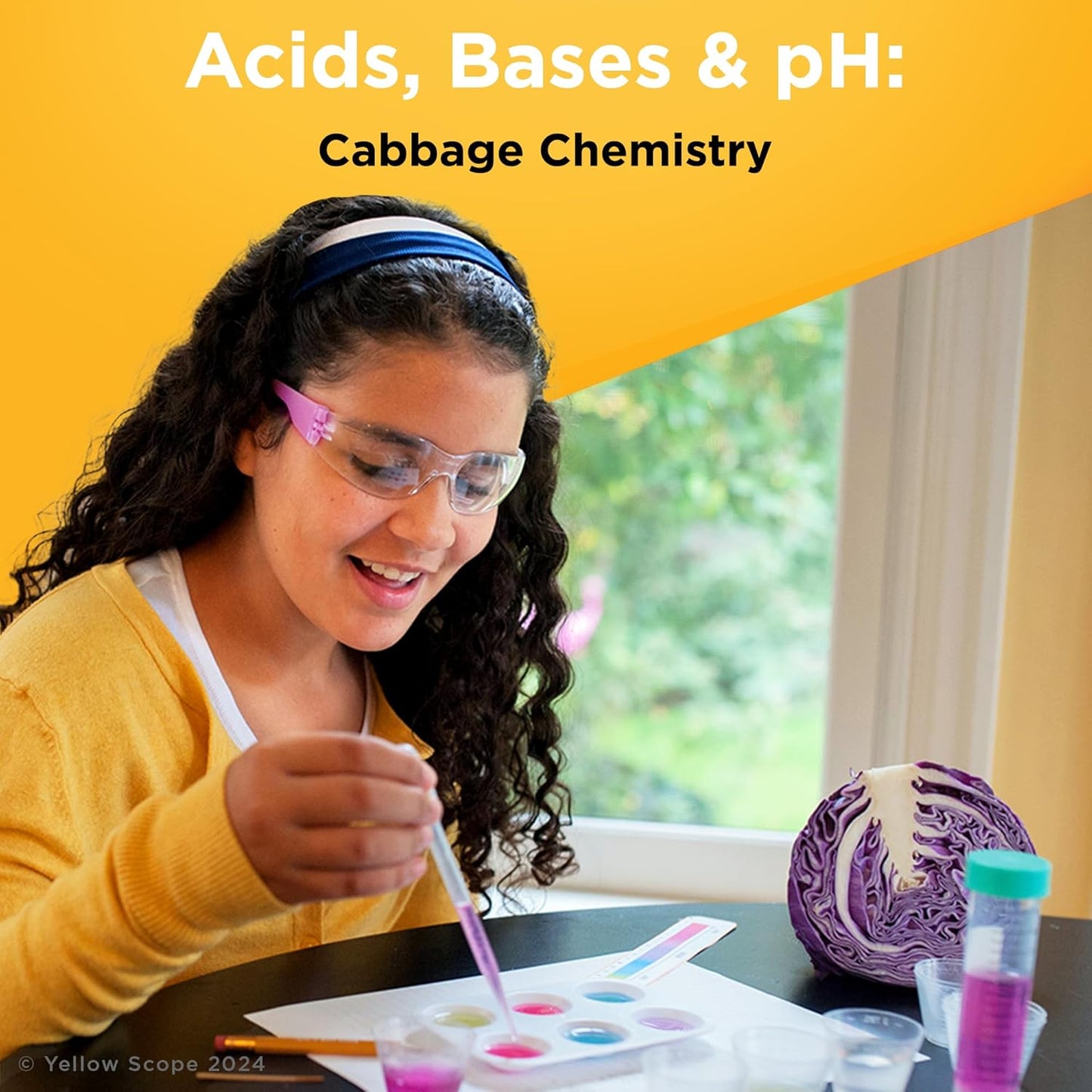 STEM Chemistry Kit Acid, Base & pH Science Experiments Color Changing Cabbage Chemistry Set