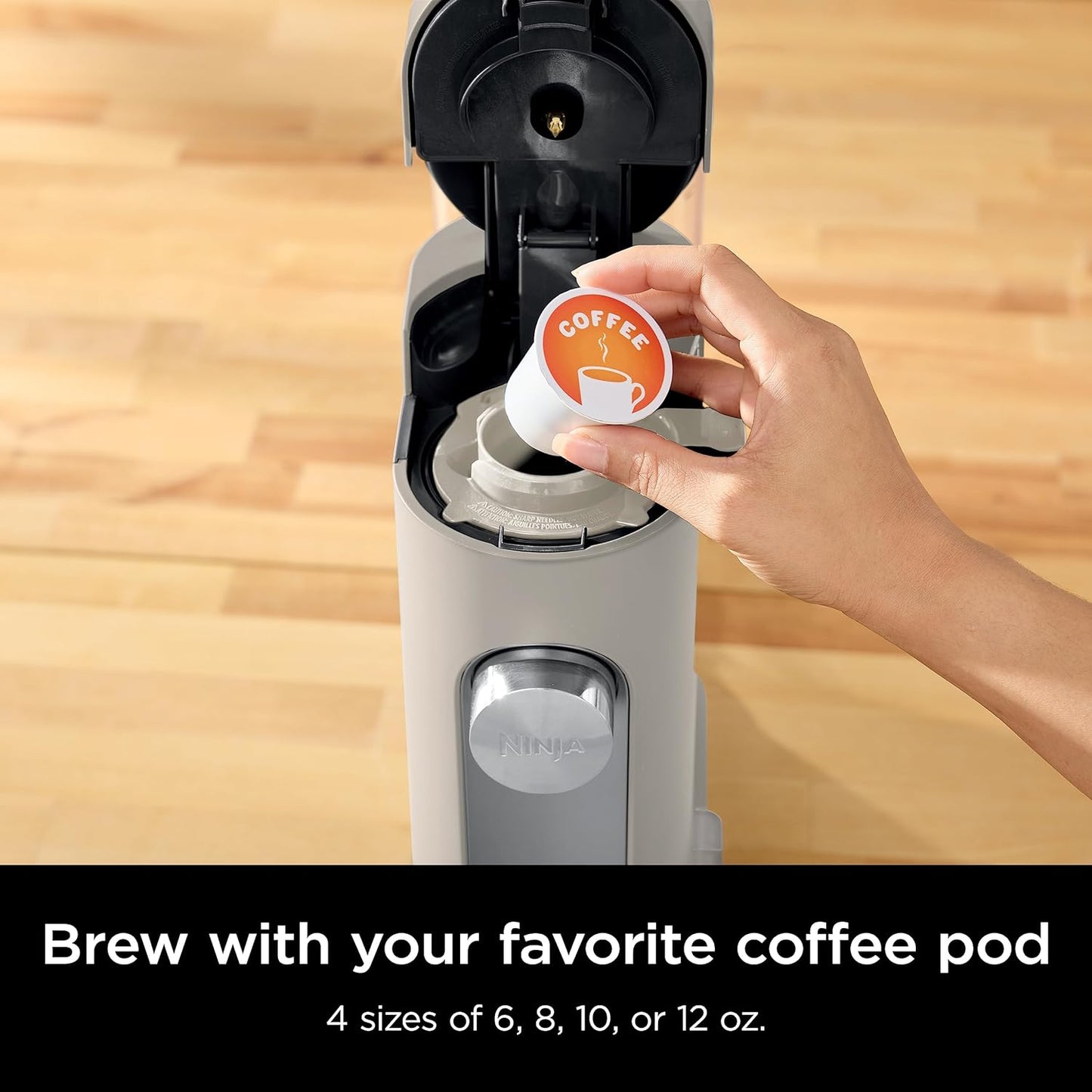 Single Serve Coffee Maker - K-Cup Pod Compatible, Brews Ground Coffee, Compact Design with 56-oz Reservoir, Brew Sizes from 6-oz Cup to 24-oz Travel Mug, Iced Coffee Maker