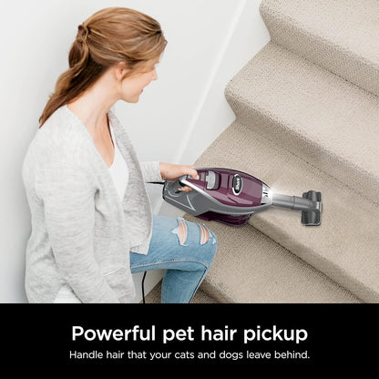 Corded Stick Vacuum - LED Headlights, XL Dust Cup, Lightweight, Converts to Hand Vacuum, Includes Pet Attachments