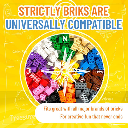 Large Building Blocks for Ages 3 and Up, 100% Compatible with All Major Brands, Rainbow Colors, 204 Pieces