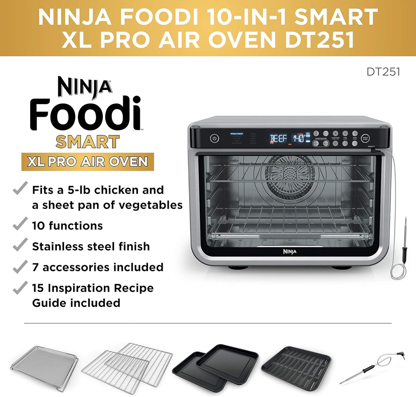 DT251 Foodi 10-in-1 Smart XL Air Fry Oven