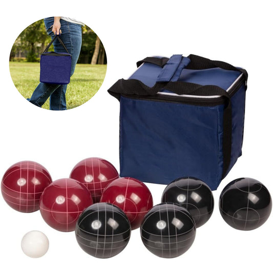 100mm Resin Bocce Ball Outdoor Game Set with Carrying Bag for Easy Storage, Multi,One Size,35-7103-3