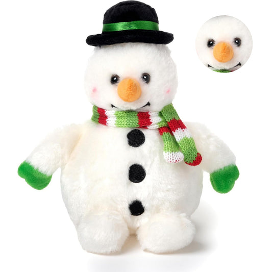 Snowball - 7 Inch Christmas Snowman Plush, Holiday Stuffed Animal