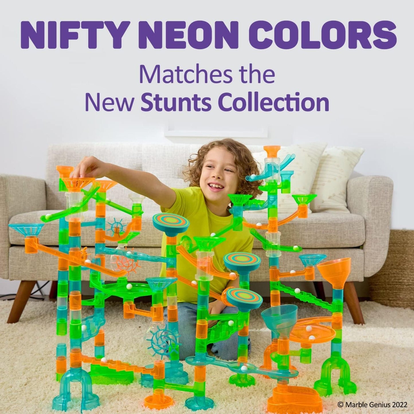 Marble Run Set and Add-On Accessory Set for Kids Full-Color Instructions, Great for Kids & Teens