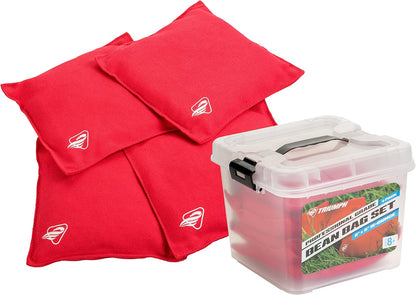 Sports Red Canvas Cornhole Bags 4 Bags Included, Size 6" x 6" 16 oz (12-0055RD-2W)