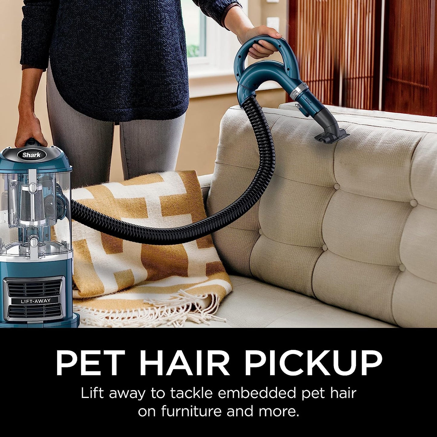 Shark ZU503AMZ Navigator Lift-Away Upright Vacuum - Self-Cleaning Brushroll, HEPA Filter & Swivel Steering, Perfect for Pet Hair and Multi-Surface Cleaning