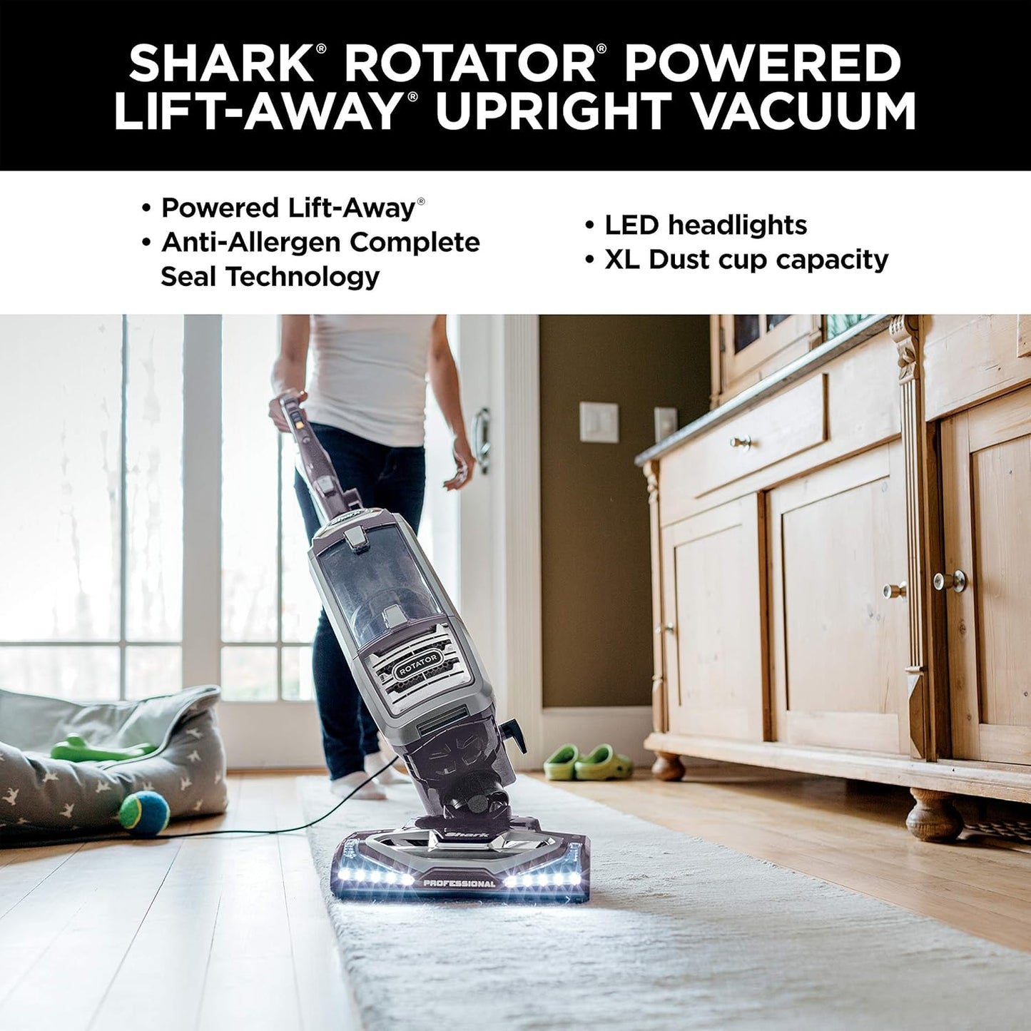 Powered Lift-Away Upright Vacuum with Crevice Tool and Pet Multi-Tool with a Rose Gunmetal Finish